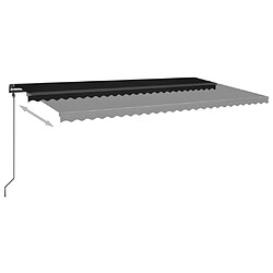 Acheter vidaXL Auvent manuel rétractable avec poteaux 6x3 m Anthracite