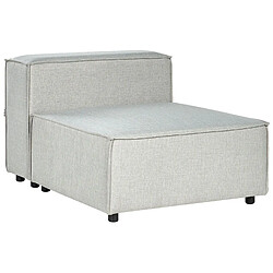 Beliani Section 1 place de canapé modulable en tissu gris APRICA