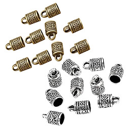 10pcs bouchon en plastique bouchon perle bricolage cordon en cuir conclusions de bijoux en bronze