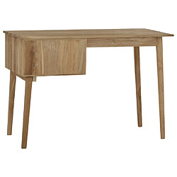 Acheter vidaXL Bureau avec 2 tiroirs 110x52x75 cm Bois de teck solide