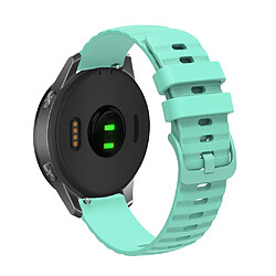 Bracelet en silicone points en forme de vague 18mm, réglable pour votre Garmin Venu 2S/Vivomove 3S/Vivoactive 4S - Vert sarcelle