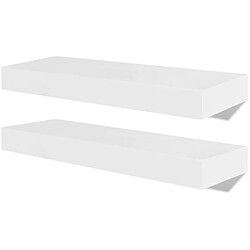 Maison Chic Lot de 4 Étagères murales,Étagère Rangement flottate Blanc 40 cm -MN48949