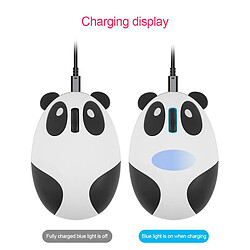 Mini Souris de Jeu Sans Fil Mignon Portable 2.4G Panda 1200 DPI 3 Boutons Blanc