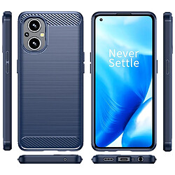 Htdmobiles Coque pour Oppo Reno 8 Lite 5G / OnePlus Nord N20 5G - housse etui silicone gel carbone + film ecran - BLEU FONCE