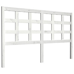 vidaXL Tête de lit Blanc 156x4x100 cm Bois massif de pin