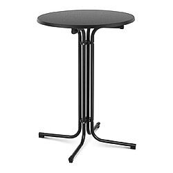 Helloshop26 Mange debout table pliable pliant diamètre 80 cm noir 14_0002378