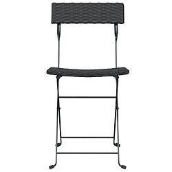 Avis vidaXL Chaises de bistrot pliantes lot de 6 Noir Résine tressée acier