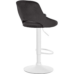 Acheter Non Tabouret de bar Milet velours blanc