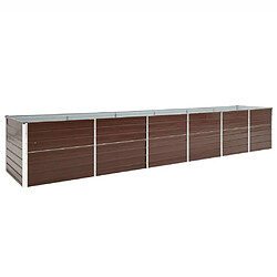 vidaXL Lit surélevé de jardin Acier galvanisé 480x80x77 cm Marron