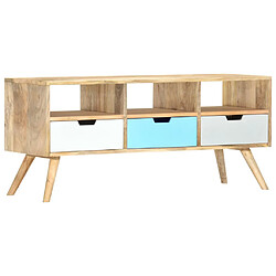 Maison Chic Meuble TV scandinave - Banc TV pour salon 110x35x48 cm Bois de manguier massif -MN83698