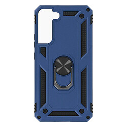 Avizar Coque Samsung Galaxy S22 Antichoc Hybride Bague Support Vidéo Bleu Nuit