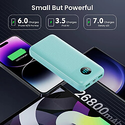 Acheter SANAG Batterie Externe 26800Mah Ultra Haute Capacité Power Bank, Pd 3.0 Usb C In & Out Chargeur Portable, Charge Rapide Tri-Output Batterie Portable Pour Iphone 15/14/13 Pro Samsung Huawei - Vert