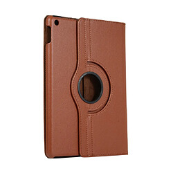 Avis Etui en PU litchi avec support marron pour votre Apple iPad 10.2 (2019)