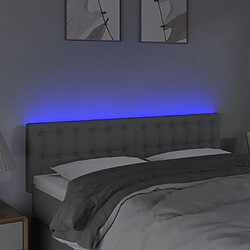 Avis Maison Chic Tête de lit scandinave à LED,meuble de chambre Gris clair 144x5x78/88 cm Tissu -MN19778