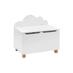 Mobili Rebecca Meuble À Jouets Banc En Mdf Blanc Pour Chambre D'enfant