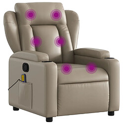 vidaXL Fauteuil de massage inclinable Cappuccino Similicuir