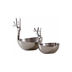 Aubry Gaspard Corbeilles cerf en aluminium (Lot de 2).