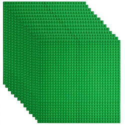 Universal Piédestal classique pour la construction de briques avec la marque principale - plancher 10"X 10", emballage 12 (vert)