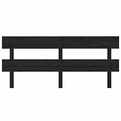 Avis Maison Chic Tête de lit scandinave,Meuble de chambre Noir 184x3x81 cm Bois massif de pin -MN14773