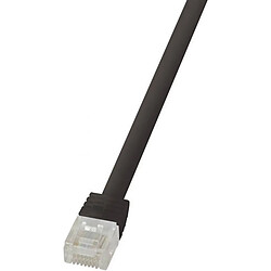 LogiLink Câble patch plat U/UTP, Cat. 6, 5,0 m, noir ()