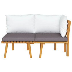 Avis Maison Chic Salon de jardin 2 pcs avec coussins - Table et chaises d'extérieur - Mobilier/Meubles de jardin Moderne Bois d'acacia solide -MN96251