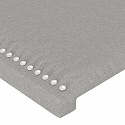 Maison Chic Tête de lit moderne à LED lumineuse pour chambre - Décoration de lit Gris clair 83x16x118/128 cm Tissu -MN71837 pas cher