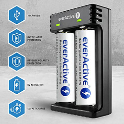 Chargeur de batterie Everactive, pour cellules Li-ion, 2x 1000 mA, LC200