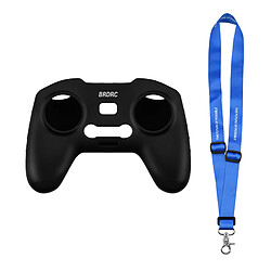 Peau De Protection En Silicone Pour DJI FPV Combo Remote Black + Black Lanyard