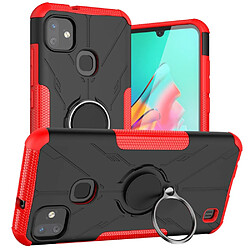 Coque en TPU 2-en-1, texture nid d'abeille, anti-rayures avec béquille pour votre Infinix Smart HD 2021 - rouge