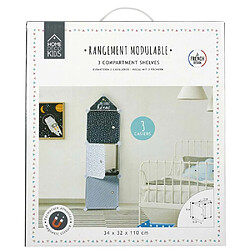 Avis The Home Deco Kids Rangement enfant 3 cubes modulables My little héros My Little héros – Bleu & gris.