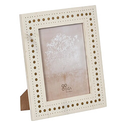 BigBuy Home Cadre photo Crème Doré Résine Cuivre 15 x 20 cm 22 x 1,5 x 27 cm