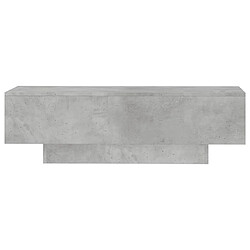 Avis vidaXL Table basse gris béton 100x49,5x31 cm bois d'ingénierie