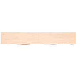 Avis vidaXL Étagère murale 180x30x(2-6) cm bois de chêne massif non traité