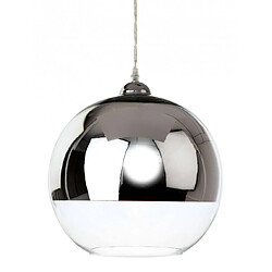 Luminaire Center Suspension Club, chrome et verre