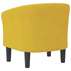 Maison Chic Fauteuil relax,Chaise pour salon cabriolet jaune velours -MN51978 pas cher