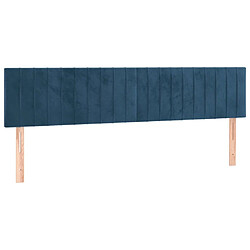 Acheter Maison Chic Tête de lit scandinave à LED,meuble de chambre Bleu foncé 200x5x78/88 cm Velours -MN91991