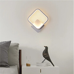 Avis Stoex Applique Murale Blanche Minimaliste D'Intérieur Applique Murale Led Lampe Murale Carrée Blanc Chaud Pour Salon Chambre Couloir Couloir Escaliers