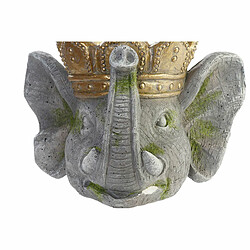 Cache-pot DKD Home Decor Gris Eléphant Doré Magnésium (38 x 31,2 x 28,3 cm)