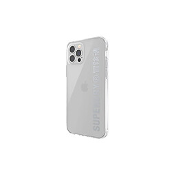 Superdry Coque pour Apple iPhone 12 / 12 Pro Gamme Snap Case Clear en TPU Gris