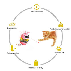 Jouet automatique de gobelet de boule de traitement de mangeoire lente pour animaux de compagnie avec augmentation de la lumière IQ pour chat