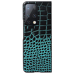 Coque en TPU + cuir véritable texture croco vert pour votre Huawei Mate X2