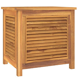 vidaXL Boîte de rangement de jardin et sac 60x50x58cm bois massif teck