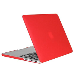 Wewoo Housse Étui rouge pour Macbook Pro Retina 13,3 pouces 3 en 1 givré Hard Shell de protection en plastique avec Keyboard Guard & Port prise de poussière