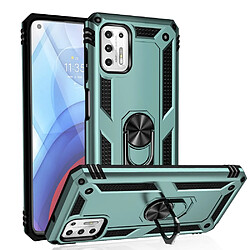 Coque en TPU Anti-chute hybride avec béquille vert noirâtre pour votre Motorola Moto G Stylus (2021)