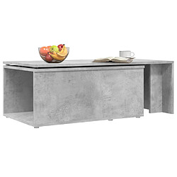 Maison Chic Table basse,Table Console Table d'appoint, Table pour salon Gris béton 150x50x35 cm Aggloméré -MN87052 pas cher