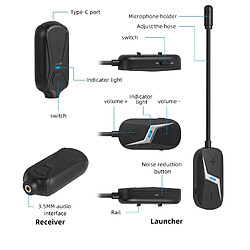 Acheter Yonis Microphone Sans Fil 50m Pour Vidéo Et Cours