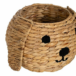 Avis BigBuy Home Panier Chien Noir Beige Fibre naturelle 27 x 27 x 19 cm