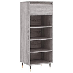 Maison Chic Armoire à Chaussures,Meuble de Rangement à Chaussures Sonoma gris 40x36x105 cm Bois d'ingénierie -MN29473