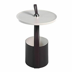 Angel Cerda Table d'angle en simili cuir marron