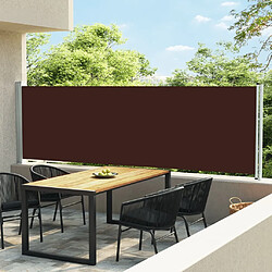 Maison Chic Auvent latéral rétractable de balcon | Store extérieur | Auvent solaire de patio 140x600 cm Marron -GKD92022